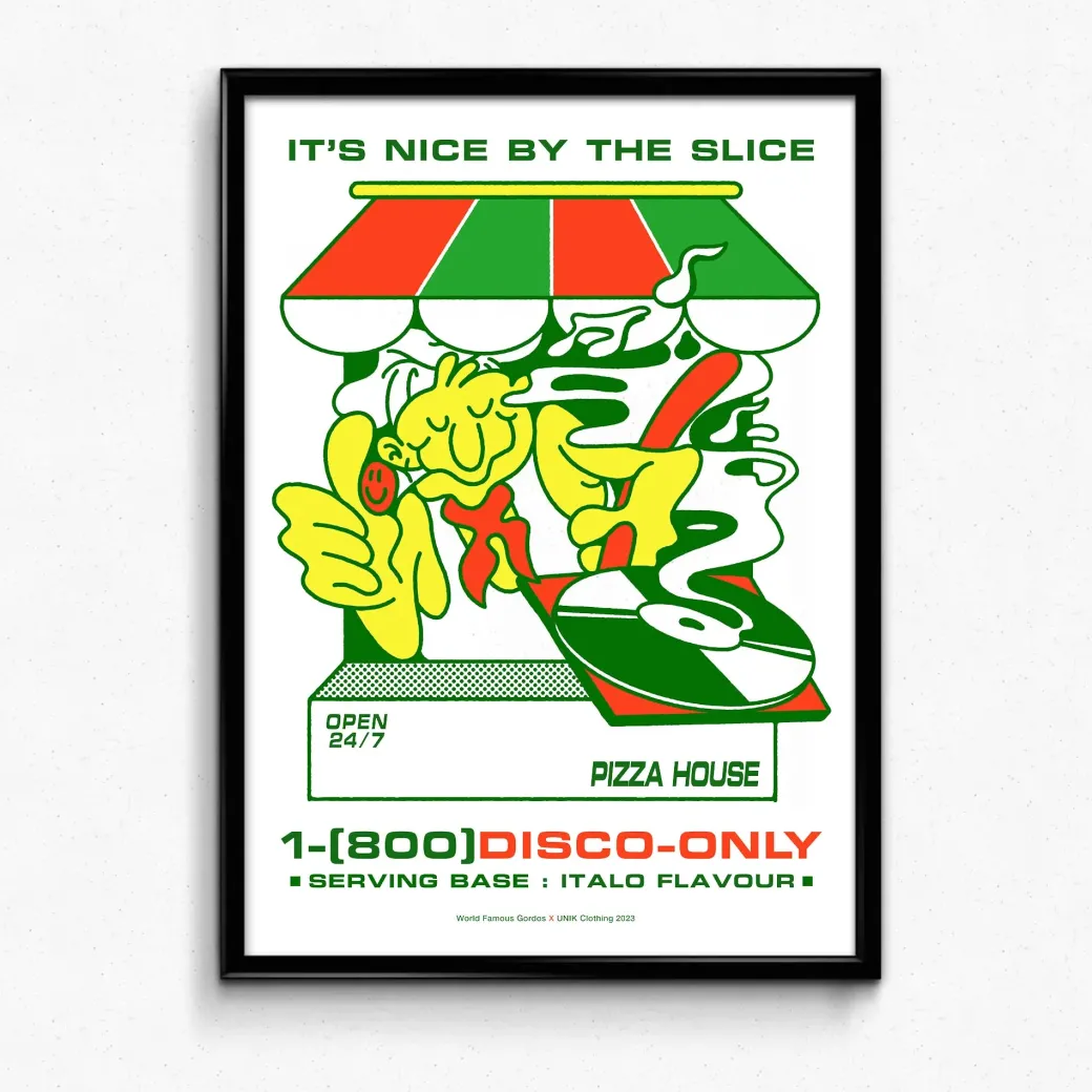 World Famous Gordos 'Nice By The Slice' Art Print