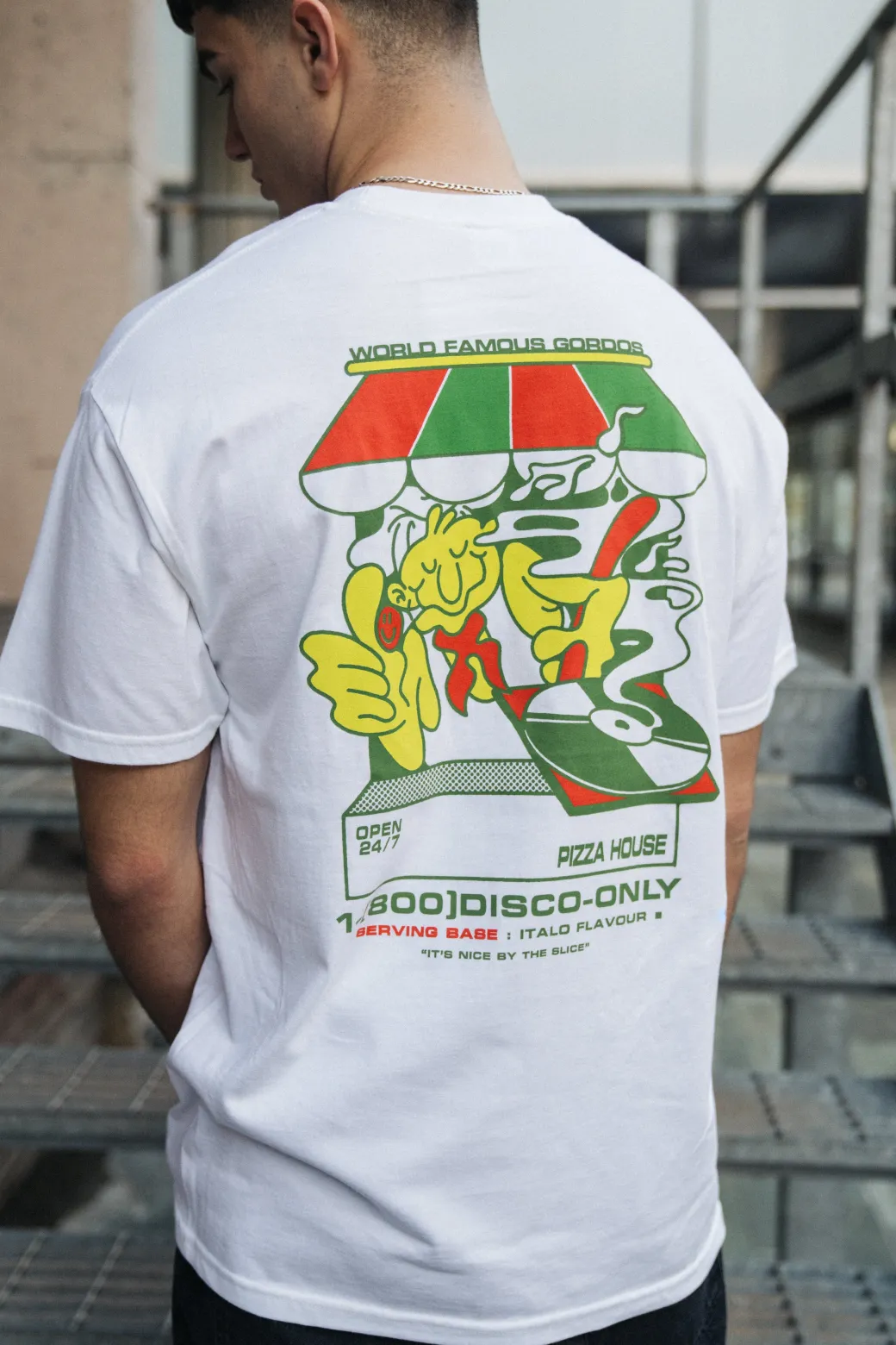 World Famous Gordos 'Nice By The Slice' Tee - White